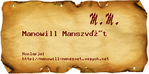 Manowill Manszvét névjegykártya